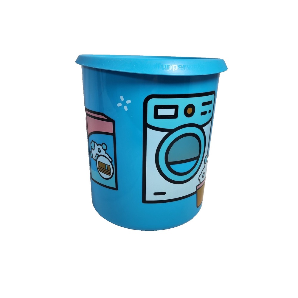 Tupperware Laundry Detergent soap One Touch CANISTER Blue 4.3 L/18‎ cups NEW